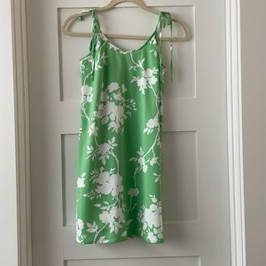 Urban outfitters, green, white flower, slip dress